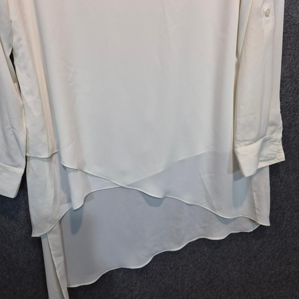 Chico's Asymmetrical Roll-Tab Sleeve Tunic Sz 1 (Med) whimsygoth fairy chic - Picture 5 of 9